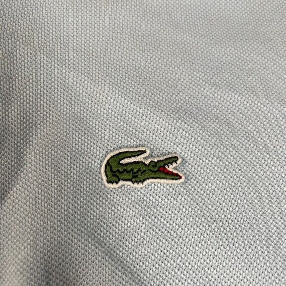 Lacoste Shirt Mens Large 5 Polo Light Blue Button Up Short‎ Sleeve Collard Tee41 - Picture 3 of 6